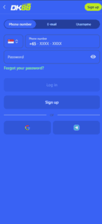 Borang daftar masuk mudah alih di Dashking88 direka untuk akses akaun pantas pada skrin lebih kecil